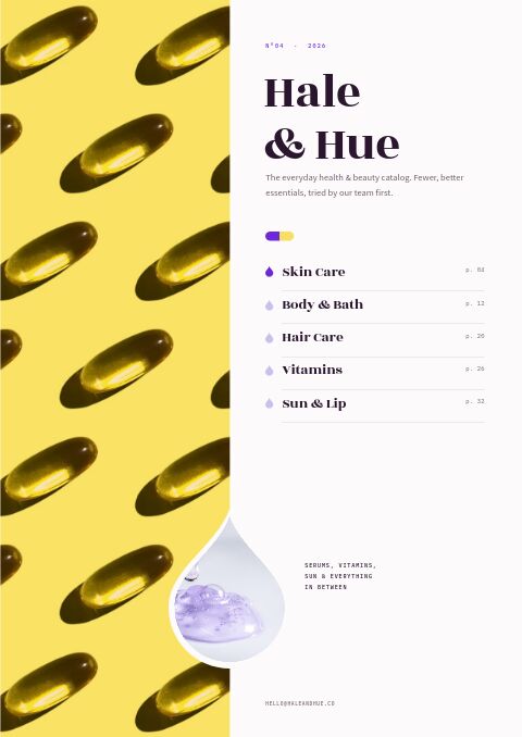 Health & Beauty Premium — Cover · split page