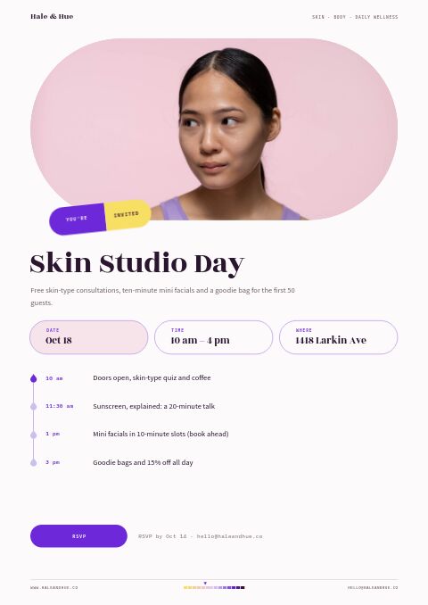 Health & Beauty Premium — Event / Launch page