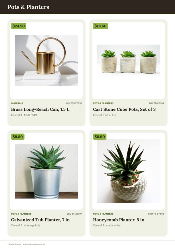 Home & Garden Premium — product page, 2 × 2 grid