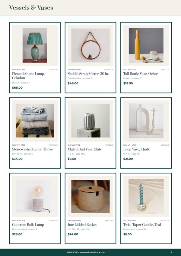 Home Decor Premium — product page, 3 × 3 grid