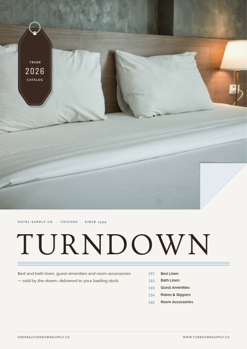 Hotel Supplies Premium — modello di catalogo premium