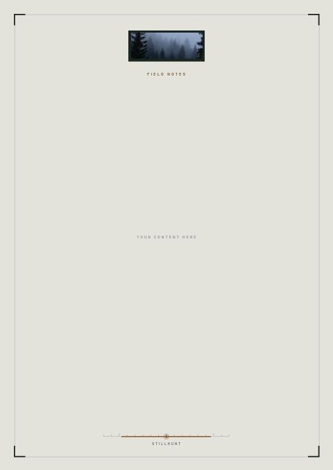 Hunting Premium — Framed Blank page