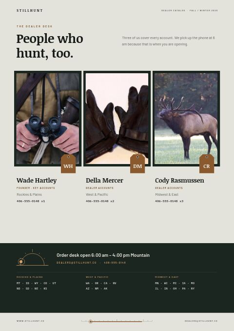 Hunting Premium — Meet the Team page