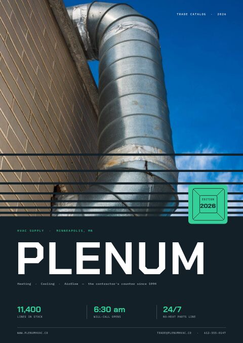 HVAC Supplies Premium — modello di catalogo premium