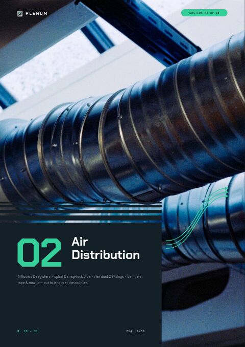 HVAC Supplies Premium — Collection Divider page