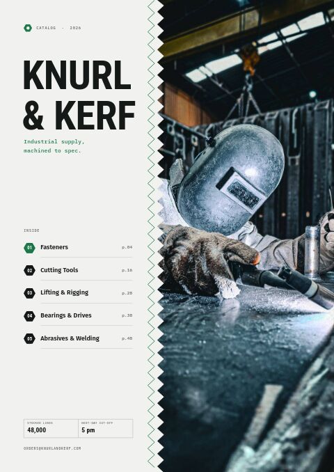Industrial Supplies Premium — Cover · split page