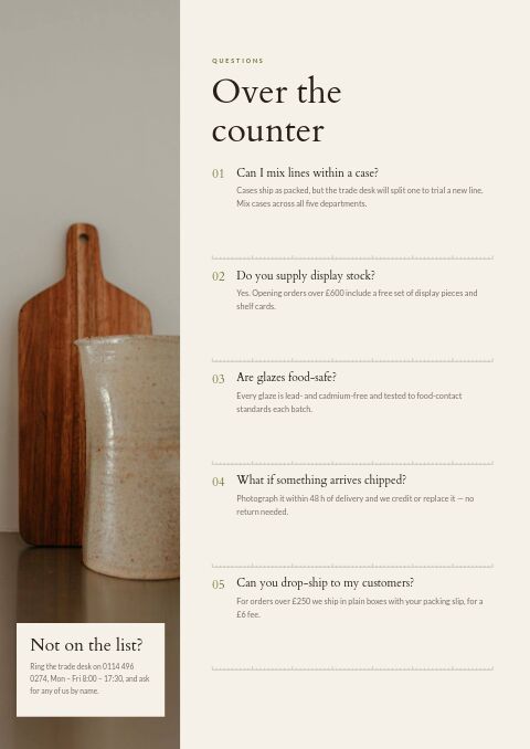 Kitchen & Dining Premium — FAQ page