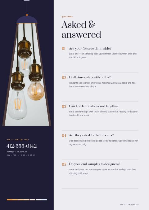 Lighting Premium — FAQ page