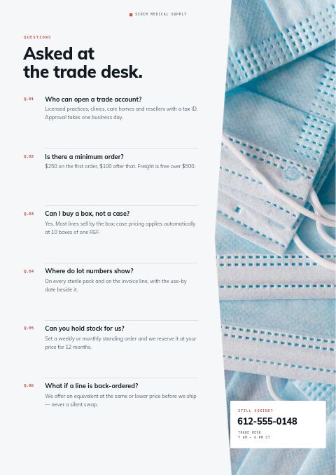 Medical Supplies Premium — FAQ page