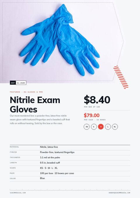 Medical Supplies Premium — Featured Product page