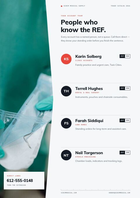 Medical Supplies Premium — Meet the Team page