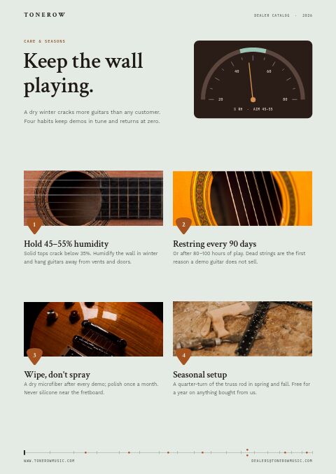 Music & Instruments Premium — Care Instructions page