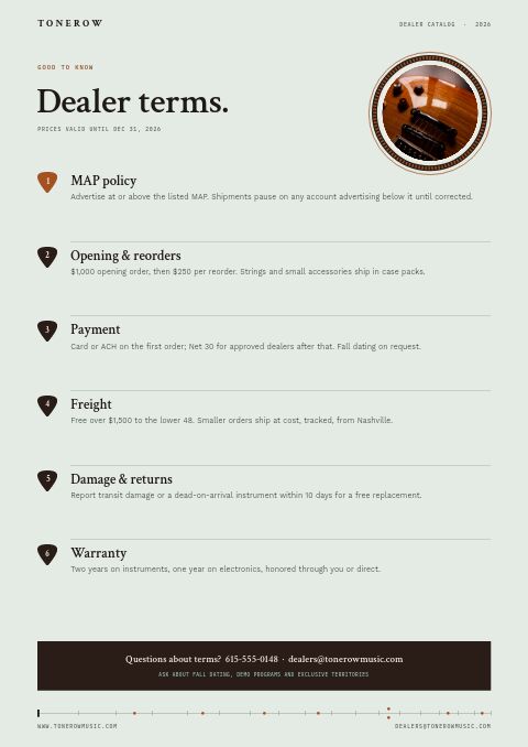 Music & Instruments Premium — Notes / Terms page