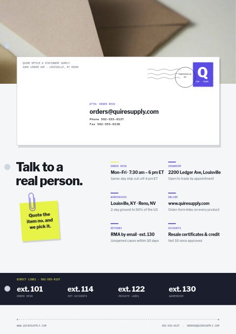Office Supplies Premium — Contact / Info page