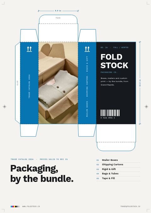 Packaging Premium catalog template cover