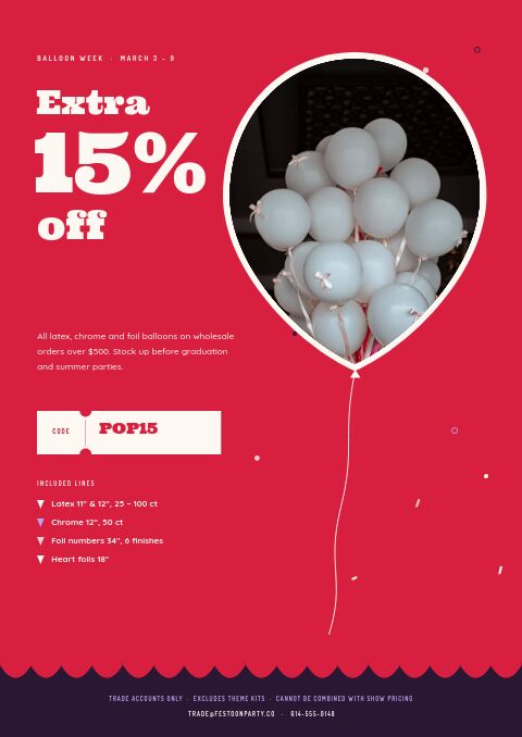 Party Supplies Premium — Promo / Sale page