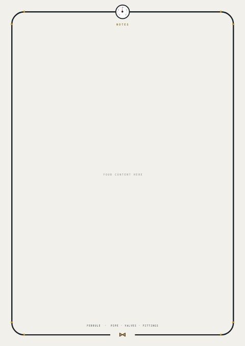Plumbing Supplies Premium — Framed Blank page