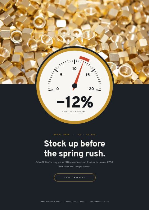 Plumbing Supplies Premium — Promo / Sale page