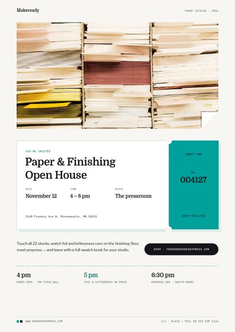 Printing Services Premium — Event / Launch page