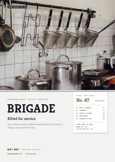 Restaurant Supplies Premium — modello di catalogo premium