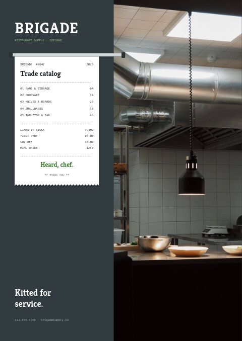 Restaurant Supplies Premium — Cover · split page