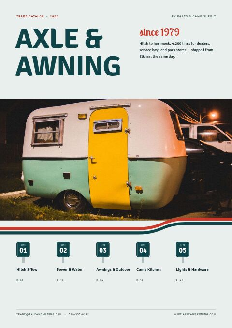 RV & Camping Equipment Premium — Cover · band page