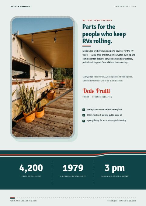 RV & Camping Equipment Premium — Welcome / About page