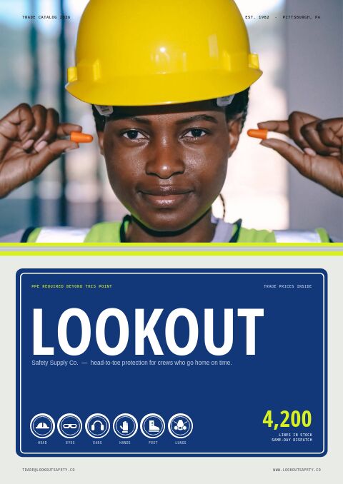 Safety Equipment Premium — modello di catalogo premium