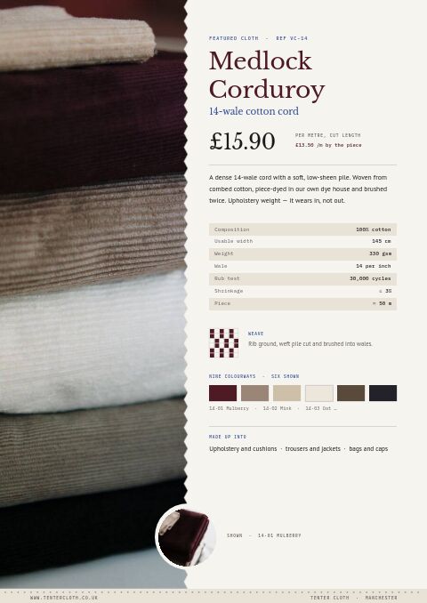 Textiles & Fabrics Premium — Featured Product page