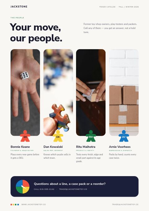 Toys & Games Premium — Meet the Team page