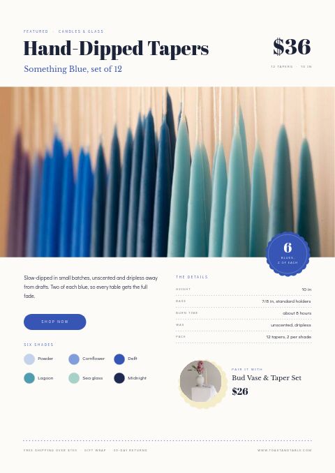 Wedding Supplies Premium — Featured Product page