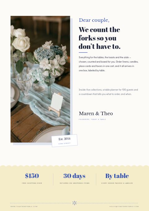 Wedding Supplies Premium — Welcome / About page