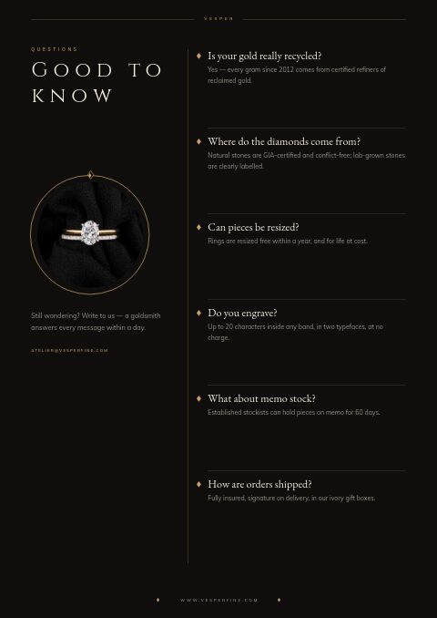 Jewelry & Accessories — FAQ page