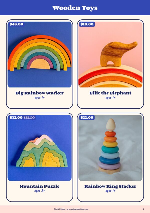 Kids & Toys — product page, 2 × 2 grid