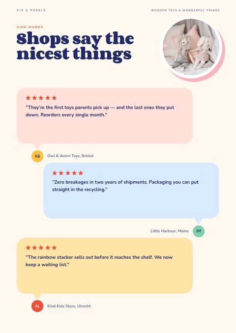 Kids & Toys — Testimonials page