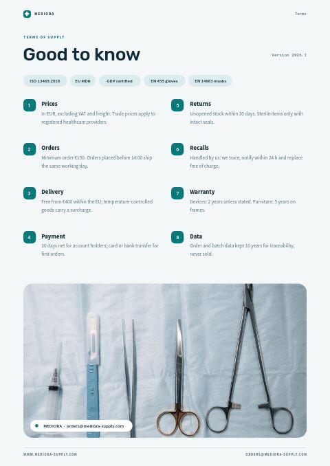 Health & Medical — Notes / Terms page