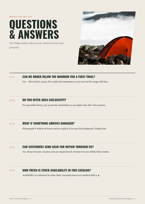 Outdoor & Adventure — FAQ page