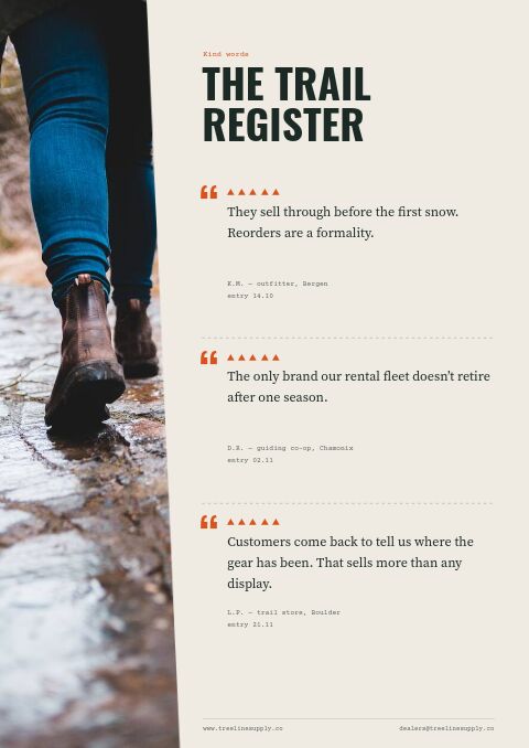 Outdoor & Adventure — Testimonials page