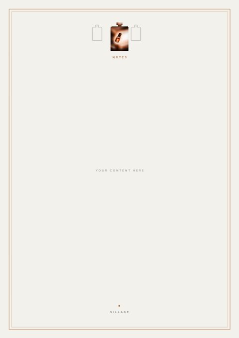Perfume & Fragrance — Framed Blank page
