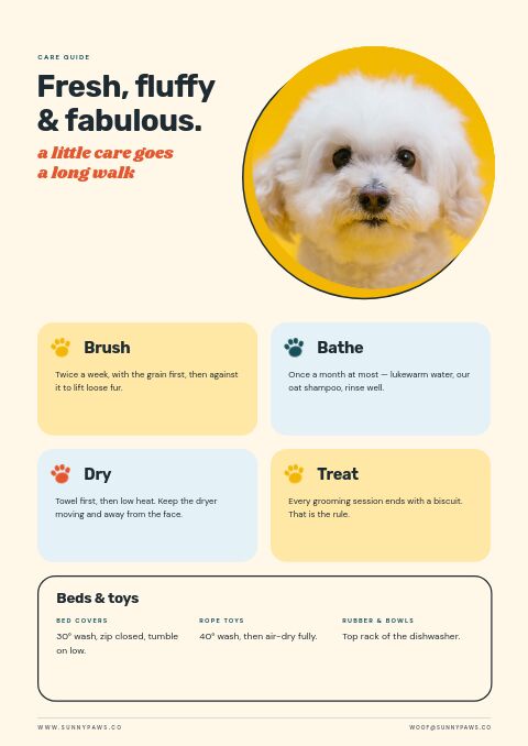 Pet Supplies — Care Instructions page