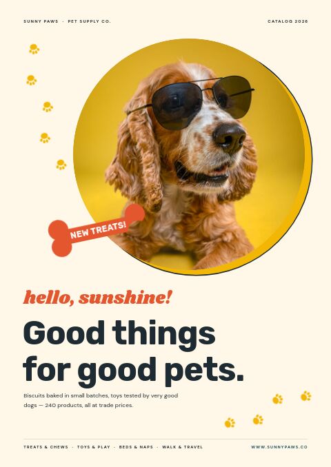 Articoli per animali — modello di catalogo