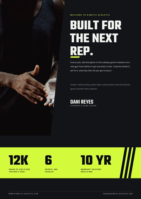 Sports & Fitness — Welcome / About page