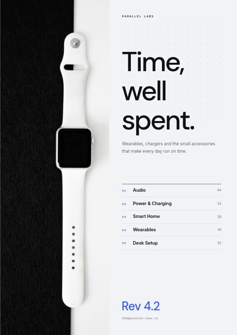 Electronics & Tech — Cover · split page