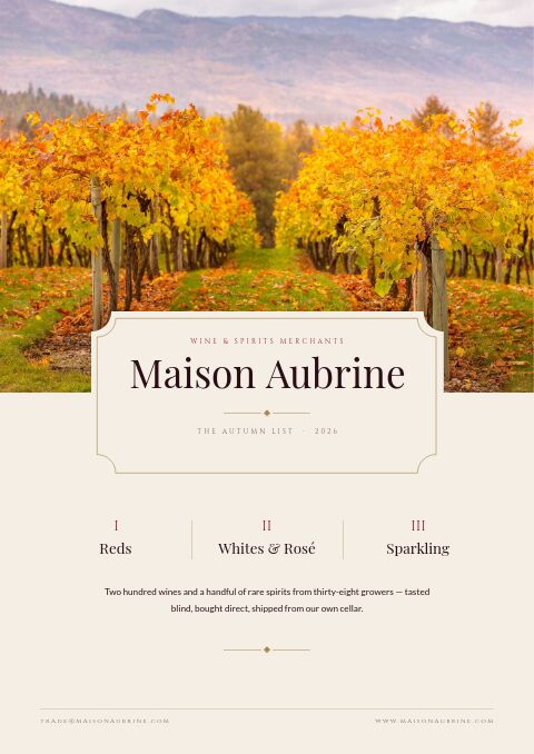 Wine & Spirits — Cover · band page
