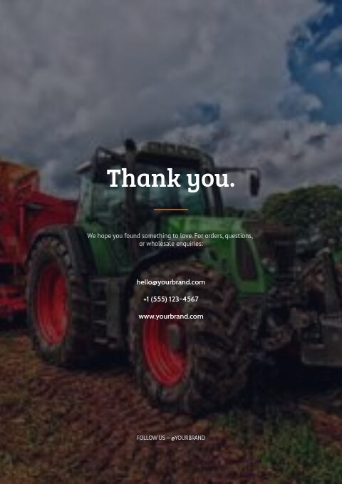 Agricultural Supplies — Back page page