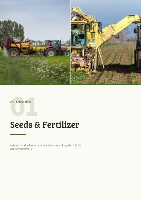 Agricultural Supplies — Divider page