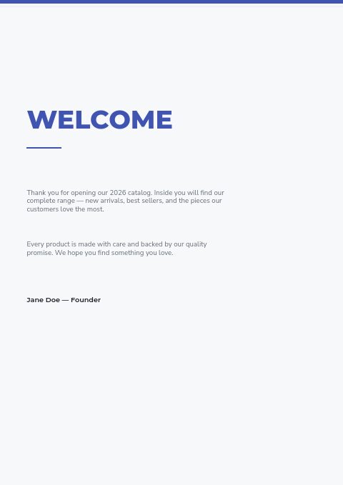 Appliances — Welcome page