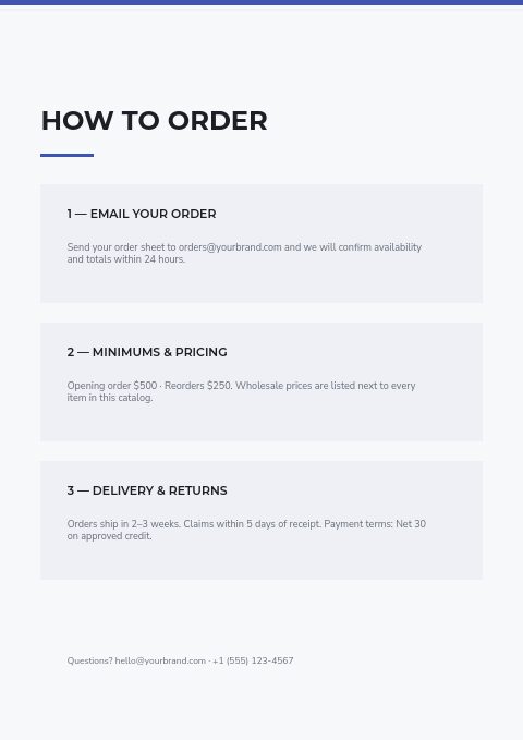 Appliances — How to order page