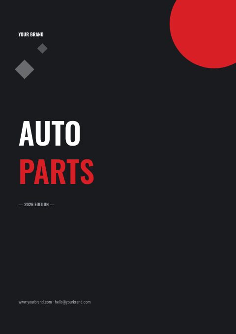 Automotive Parts catalog template cover