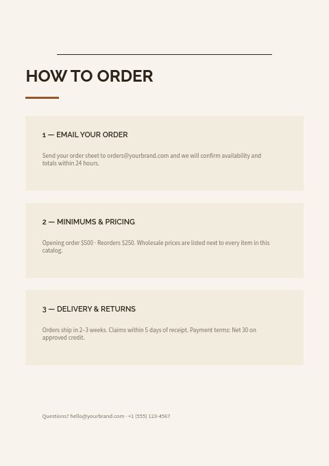 Bags & Luggage — How to order page